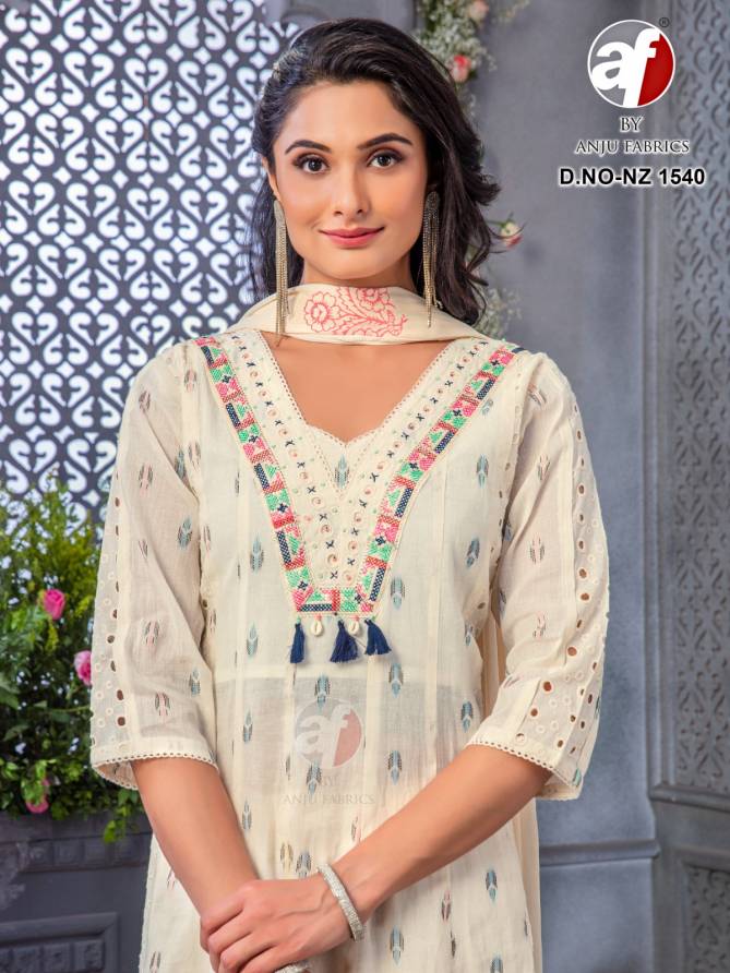 NZ 1540 Size Set Hand Work Pure Cotton Designer Readymade Suits Wholesale Shop In Surat